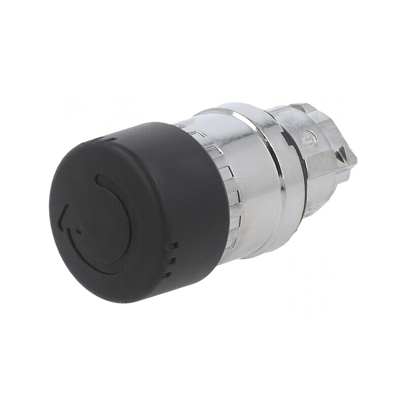 Comutator apăsare 22mm poziție stabilă negru | Electronic-mag.ro | Componente Electronice