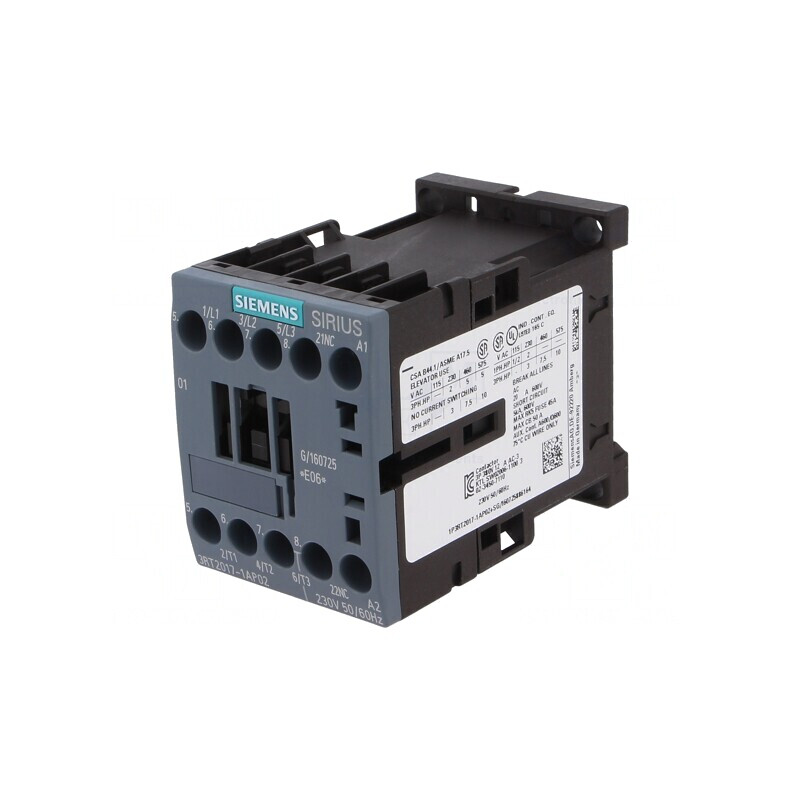 Contactor 3-Pole NO + 3 Auxiliary NC Contacts 230VAC 12A | Electronic-mag.ro | Componente Electronice Contactor 3-Pole NO + 3 Auxiliary NC Contacts 230VAC 12A | Electronic-mag.ro | Componente Electronice
