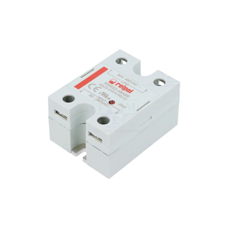 Releu Semiconductor 1-Fazat 60A 48-530VAC | Electronic-mag.ro | Componente Electronice