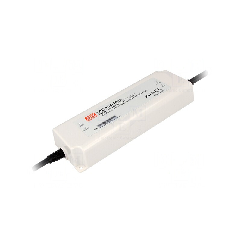 Alimentator LED 151,2W 72-144VDC 1050mA IP67 | Electronic-mag.ro | Componente Electronice