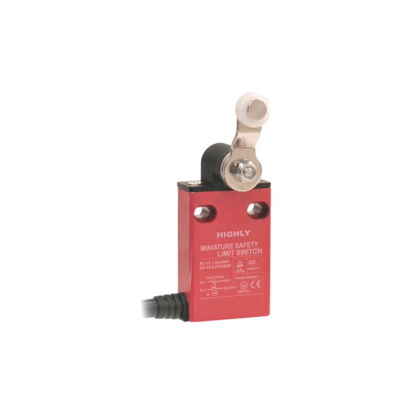 Limitator cursă manetă R 25mm cu rolă din plastic Ø13,5mm 5A | Electronic-mag.ro | Componente Electronice