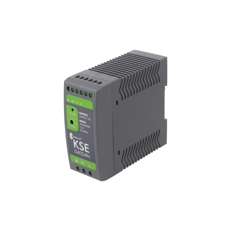 Alimentator Pulsatoriu pentru Şină DIN 40W 24VDC 1,7A IP20 | Electronic-mag.ro | Componente Electronice