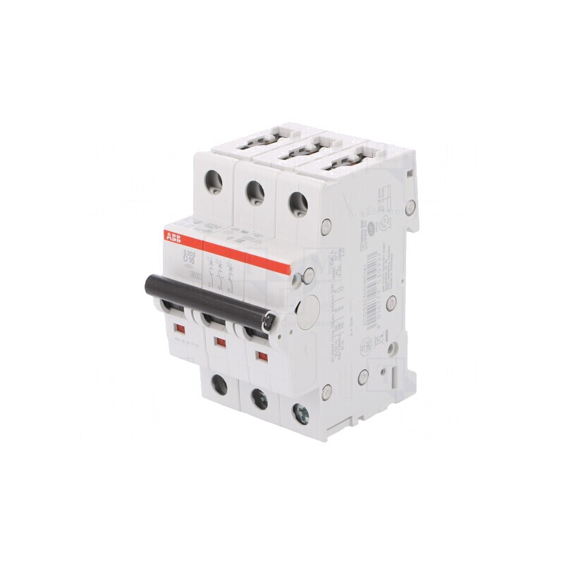 Întrerupător Supracurent 16A 3P 230/400VAC 6kA | Electronic-mag.ro | Componente Electronice
