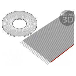 Cablu bandă 1mm neecranat PVC gri | Electronic-mag.ro | Componente Electronice