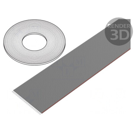 Cablu Bandă 1,27mm Cu 30x28AWG PVC 30.5m | Electronic-mag.ro | Componente Electronice