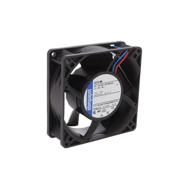 Ventilator DC Axial 24V 92mm 80m3/h 35dBA | Electronic-mag.ro | Componente Electronice