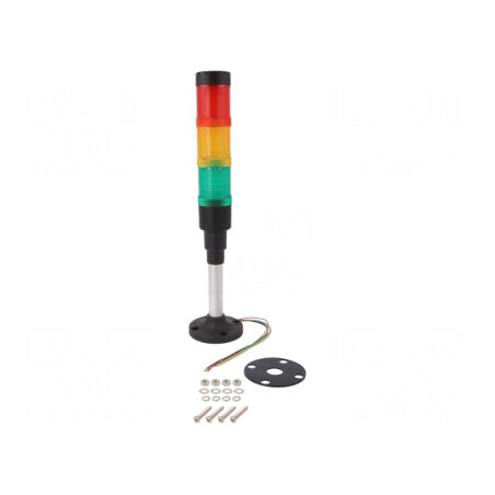 Coloană de semnalizare LED roșu galben verde 24V | Electronic-mag.ro | Componente Electronice