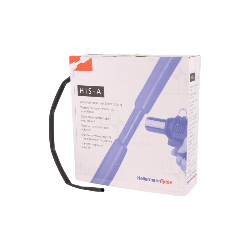 Manșon Termocontractabil cu Adeziv 6mm x 5m Negru | Electronic-mag.ro | Componente Electronice