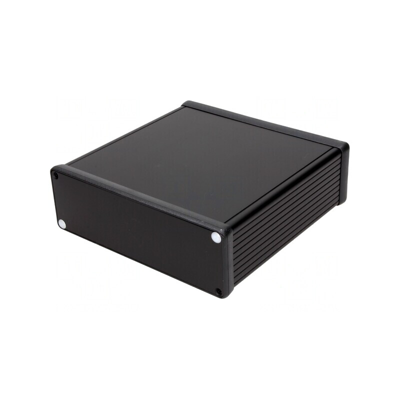 Carcasă aluminiu neagră 165x160x51mm | Electronic-mag.ro | Componente Electronice