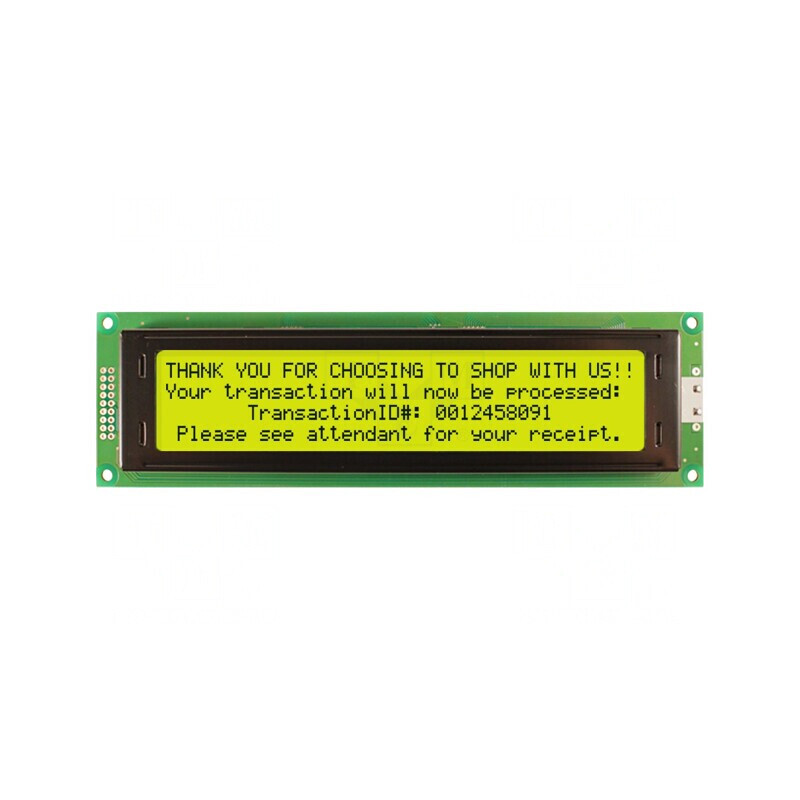 Afișaj LCD Alfanumeric 40x4 Galben-Verde LED | Electronic-mag.ro | Componente Electronice
