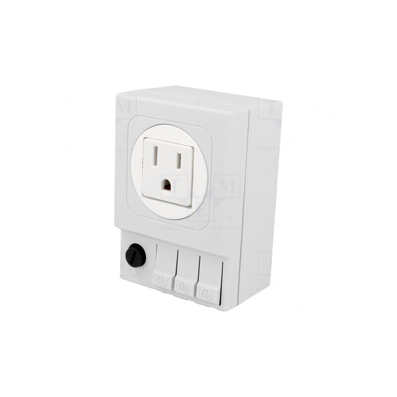 Soclu USA 125VAC 6.3A IP20 pentru șină DIN | Electronic-mag.ro | Componente Electronice