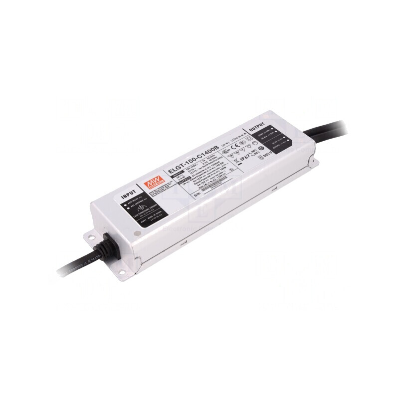 Alimentator LED 149,8W 54-107VDC 1400mA IP67 ELGT | Electronic-mag.ro | Componente Electronice