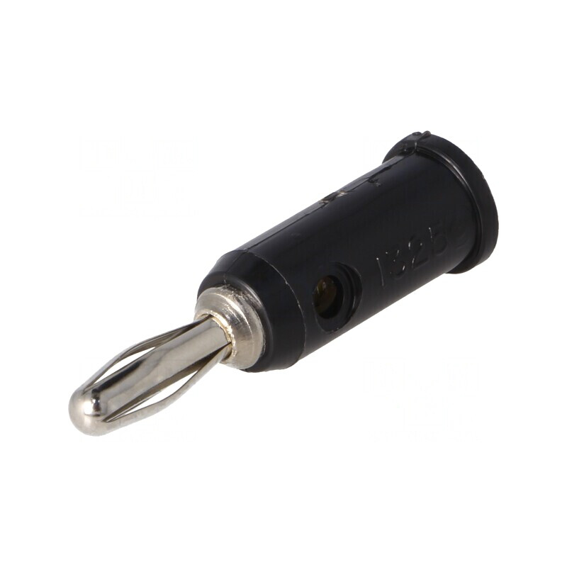 Mufă banană 4mm 5A neagră pentru cablu 3mm | Electronic-mag.ro | Componente Electronice
