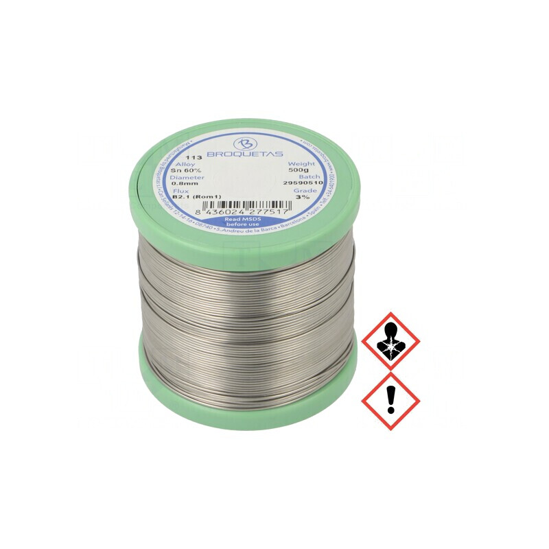Sârmă de lipit cu plumb 0,8mm 0,5kg BROFIL | Electronic-mag.ro | Componente Electronice