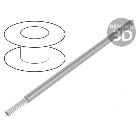 Cablu HookUp Wire Litat Gri Închis 30AWG PTFE 30,5m 600V | Electronic-mag.ro | Componente Electronice