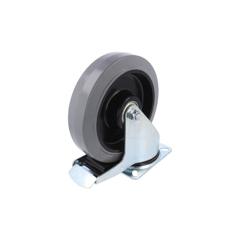Roată transport 200mm 350kg gumă | Electronic-mag.ro | Componente Electronice