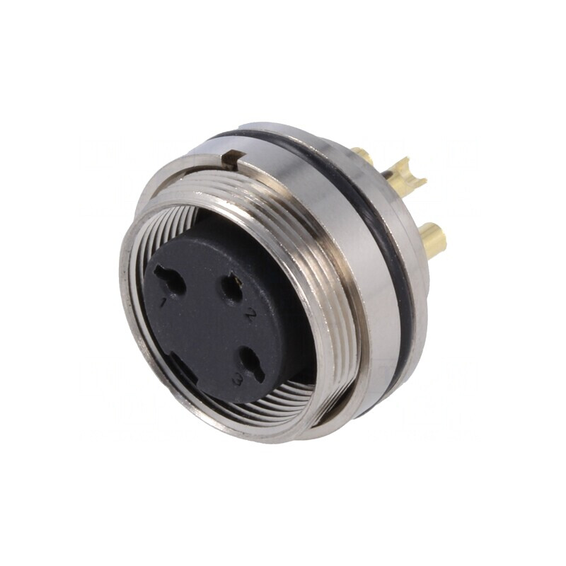 Conector M16 Soclu Mamă Lipire PIN 3 IP67 | Electronic-mag.ro | Componente Electronice