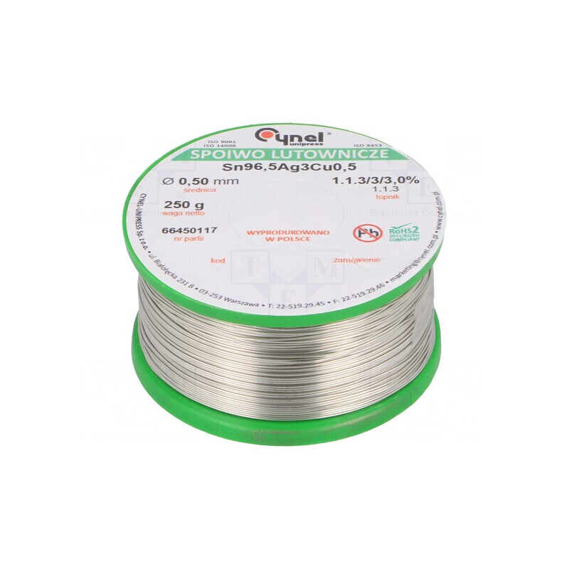 Sârmă de lipit fără plumb 500um 250g bobină | Electronic-mag.ro | Componente Electronice