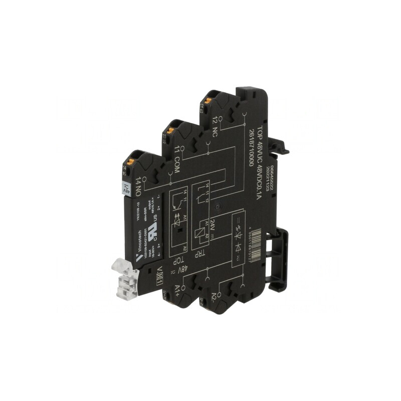 Releu Intermediar Ucom 48VAC/DC 0.1A 3-48VDC -20-60°C | Electronic-mag.ro | Componente Electronice