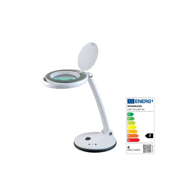 Lupă de masă cu iluminare LED 5W 230V 3dpt/12dpt Ø101,6mm/Ø4 | Electronic-mag.ro | Componente Electronice