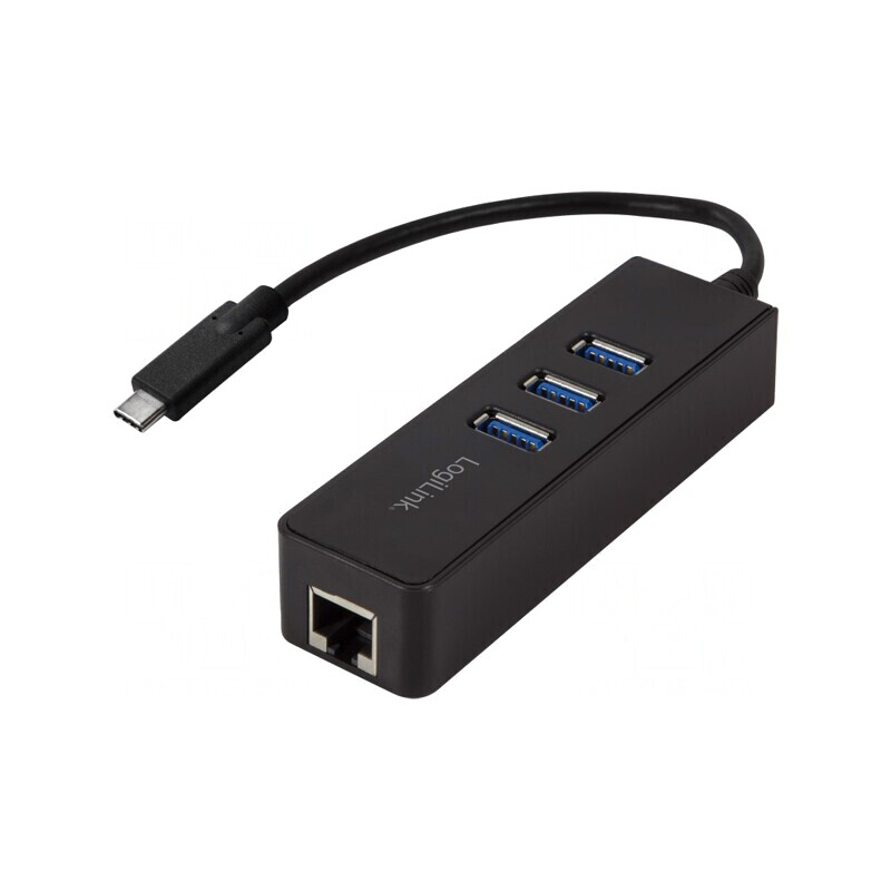 Adaptor USB-Fast Ethernet cu Hub USB 3.0 | Electronic-mag.ro | Componente Electronice