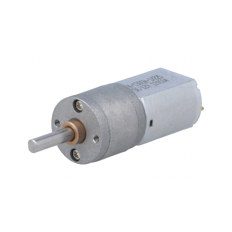 Motor DC cu transmisie 12V 1,6A Ax crestătură D 100:1 Metal 20x44mm | Electronic-mag.ro | Componente Electronice
