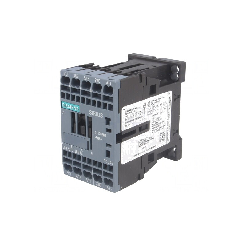 Contactor 3P NO cu Contacte Auxiliare NC 24VDC 9A | Electronic-mag.ro | Componente Electronice
