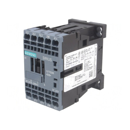 Contactor 3P NO cu Contacte Auxiliare NC 24VDC 9A | Electronic-mag.ro | Componente Electronice