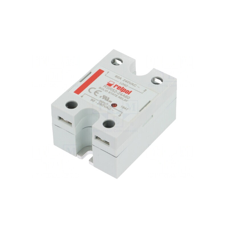 Releu Semiconductor 1-Fazat 60A 90-280VAC | Electronic-mag.ro | Componente Electronice