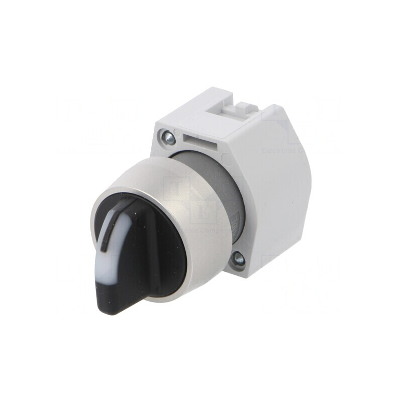 Comutator rotativ 22mm IP65 galben/negru | Electronic-mag.ro | Componente Electronice