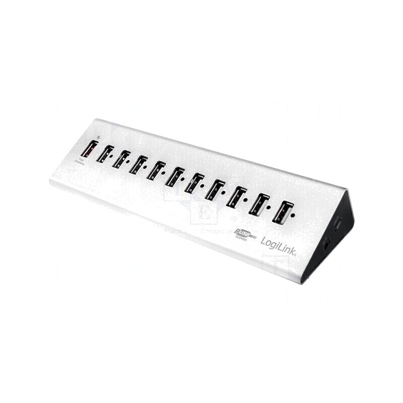 Hub USB 2.0 cu 10 Porturi și Încărcător Rapid | Electronic-mag.ro | Componente Electronice