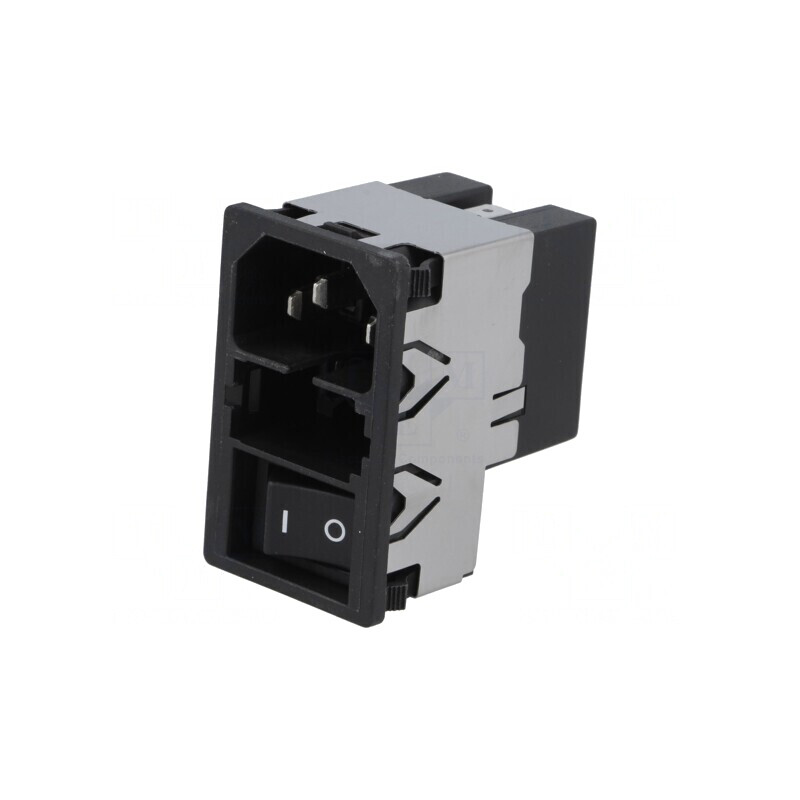 Conector Alimentare AC Soclu Tată 2A 250VAC IEC 60320 KMF | Electronic-mag.ro | Componente Electronice
