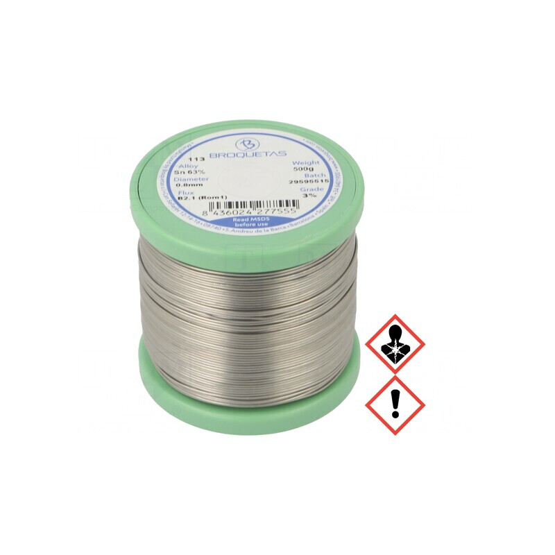 Sârmă de lipit cu plumb 0,8mm 500g 183°C BROFIL | Electronic-mag.ro | Componente Electronice