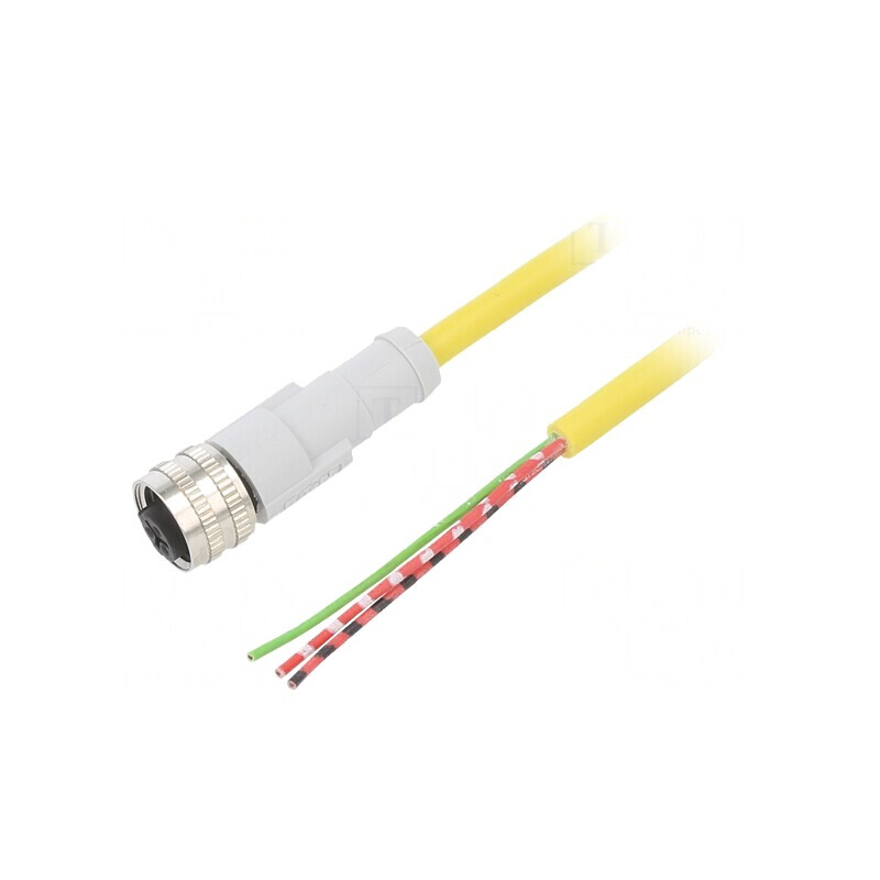 Cablu Conectare M12 Drept 2m 3-PIN IP67 | Electronic-mag.ro | Componente Electronice