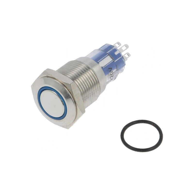 Comutator DPDT Anti-Vandalism 3A 250VAC IP67 Ø16.2mm | Electronic-mag.ro | Componente Electronice