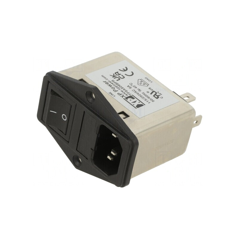 Conector Alimentare AC Soclu Tată 6A 250V IEC 60320 | Electronic-mag.ro | Componente Electronice