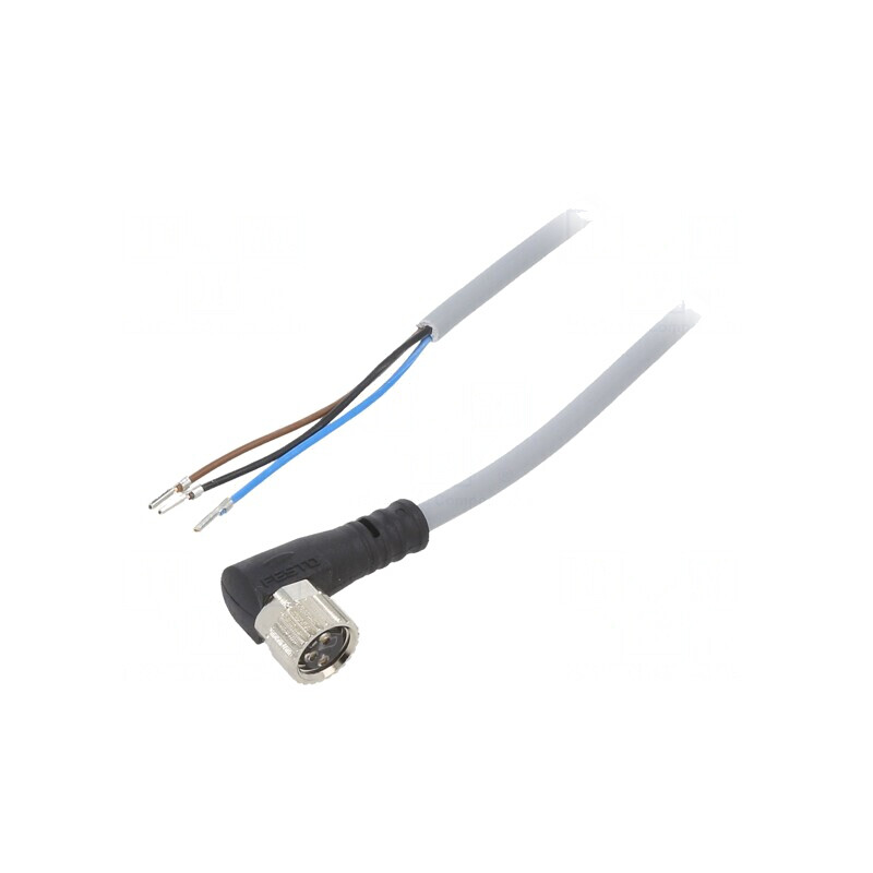 Cablu de Conectare M8 3-PIN unghi 10m 60VAC/3A 60VDC | Electronic-mag.ro | Componente Electronice
