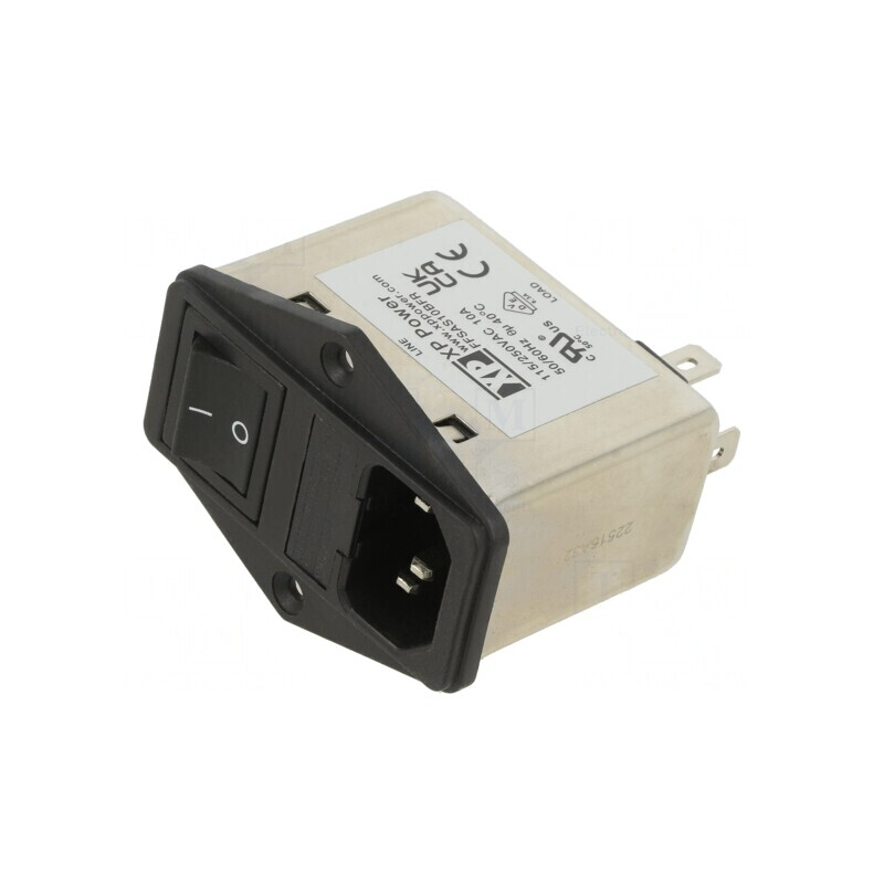 Conector Alimentare AC IEC 60320 1A 250V FFSAS01BFR | Electronic-mag.ro | Componente Electronice