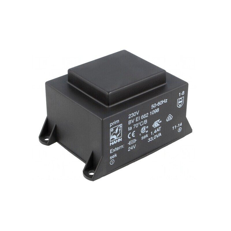 Transformator încapsulat 33VA 230V 24V 1375mA PCB | Electronic-mag.ro | Componente Electronice