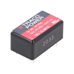 Convertor DC/DC 12W 36-75V la 15V 800mA DIP16 | Electronic-mag.ro | Componente Electronice