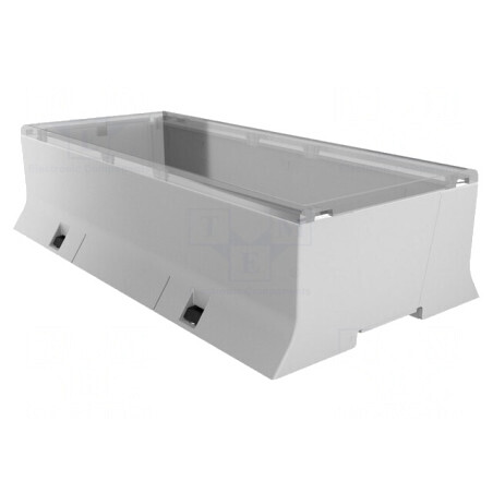 Carcasă pentru șină DIN, ABS gri, 110x213x53,3 mm | Electronic-mag.ro | Componente Electronice
