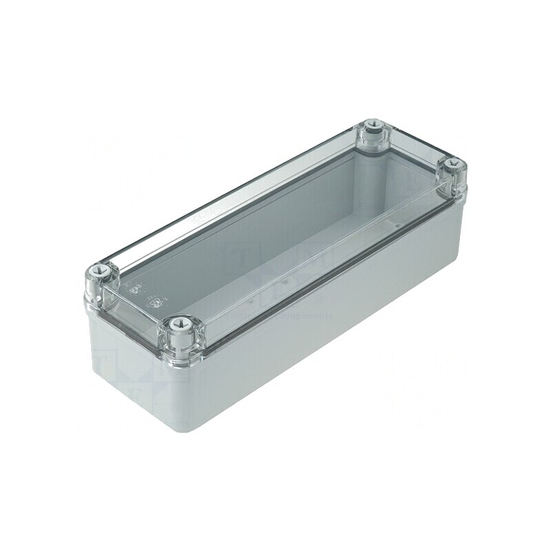 Carcasă universală gri 80x230x65mm IK08 PC | Electronic-mag.ro | Componente Electronice