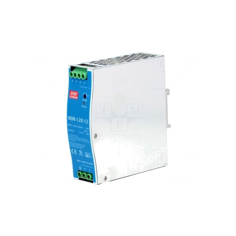 Alimentator Pulsatoriu Șină DIN Slim 120W 12V 10A | Electronic-mag.ro | Componente Electronice