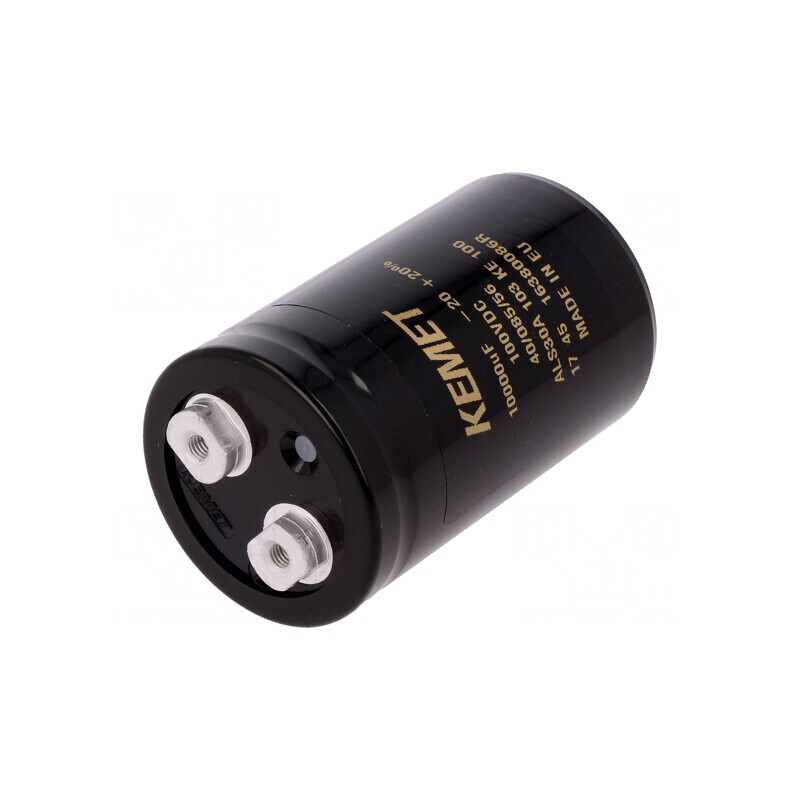 Condensator Electrolitic 10mF 100VDC Ø51x82mm Raster 22.2mm | Electronic-mag.ro | Componente Electronice