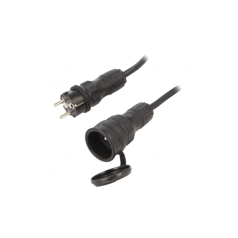 Prelungitor Negru 5m 16A 3x2,5mm2 | Electronic-mag.ro | Componente Electronice