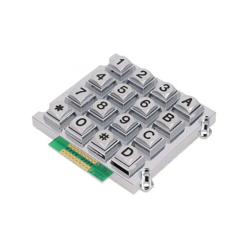 Tastatură Metalică 16 Butoane Rezistentă la Apă | Electronic-mag.ro | Componente Electronice