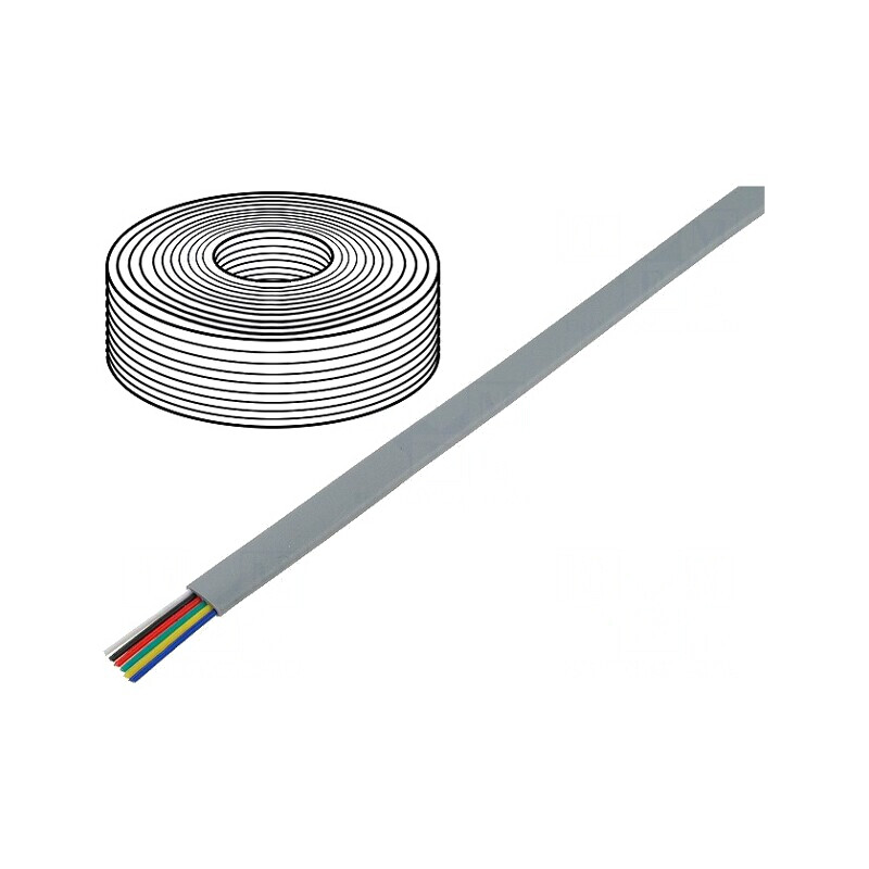 Cablu telecomunicații litat 6x28AWG argintiu 100m | Electronic-mag.ro | Componente Electronice