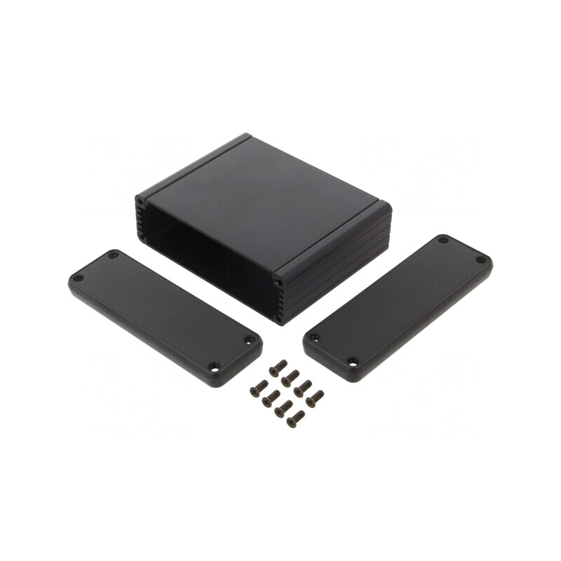 Carcasă Aluminiu Neagră cu Panou 80x103x31mm | Electronic-mag.ro | Componente Electronice