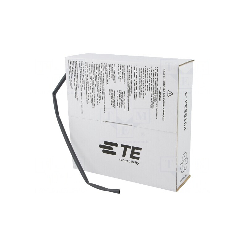 Manşon termocontractabil fără adeziv 2:1 4,8mm 9m negru | Electronic-mag.ro | Componente Electronice