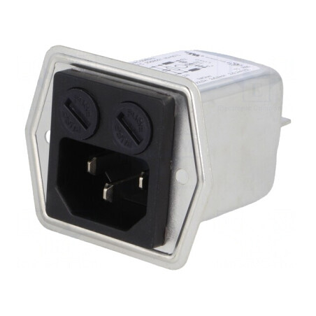 Conector de alimentare AC soclu tată 6A 250VAC IEC 60320 | Electronic-mag.ro | Componente Electronice